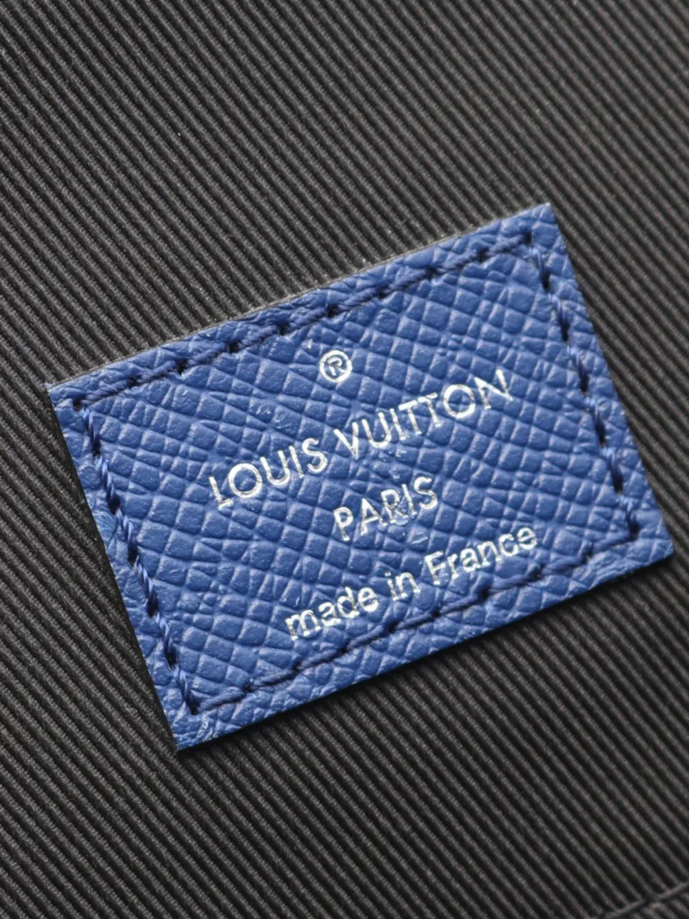 Pre-owned Louis Vuitton 2021-2025 Monogram Eclipse Taigarama Outdoor Backpack In Blue