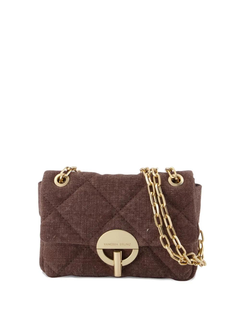Vanessa Bruno small Moon quilted chain-strap shoulder bag | Brown | Image 1
