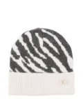 LIU JO zebra-print beanie - Grey