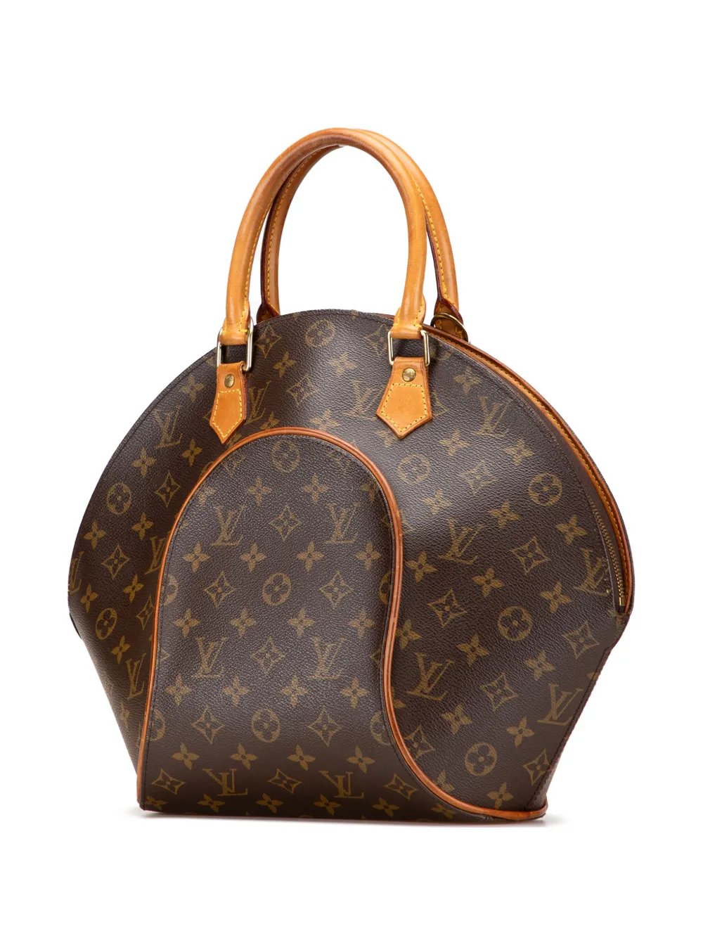 Pre-owned Louis Vuitton 1998 Monogram Ellipse Mm Handbag In Brown