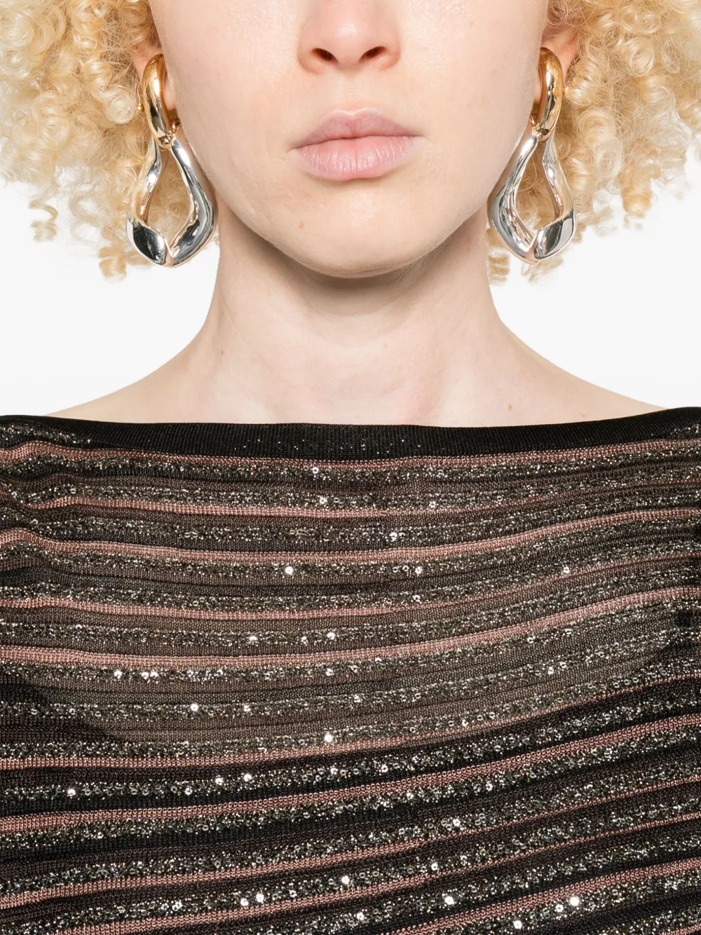 Missoni Sequin-embellished Maxi Dress In Brown