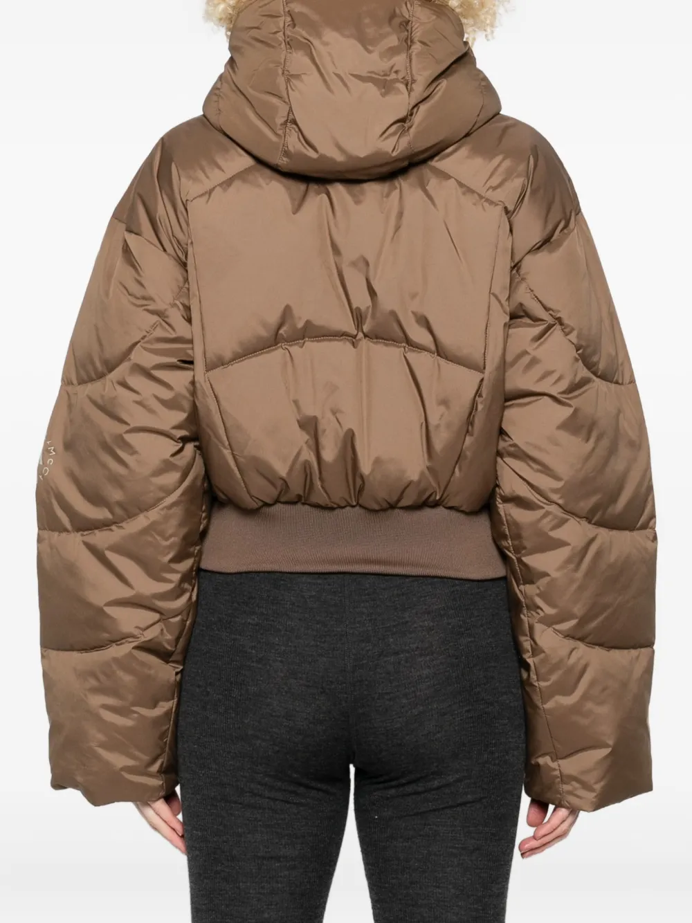 adidas by Stella McCartney Gevoerd jack met capuchon Bruin