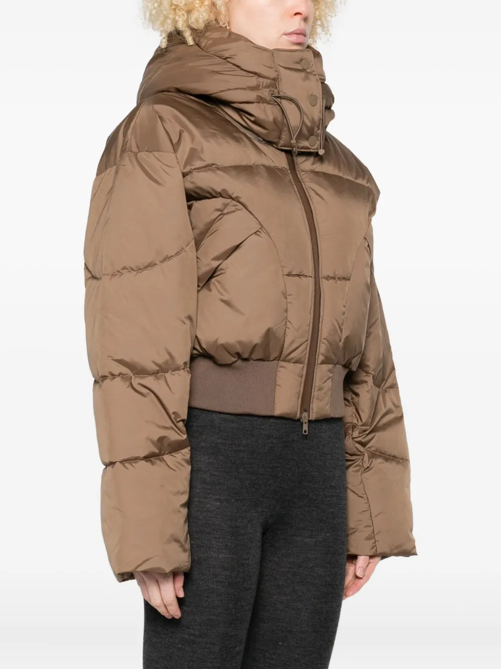 adidas by Stella McCartney Gevoerd jack met capuchon Bruin