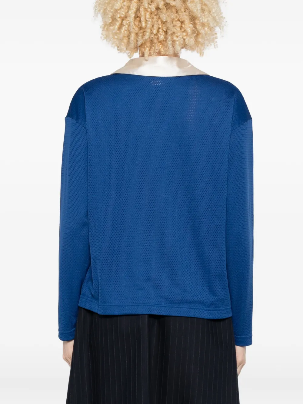 New Balance T-shirt met geborduurd logo Blauw