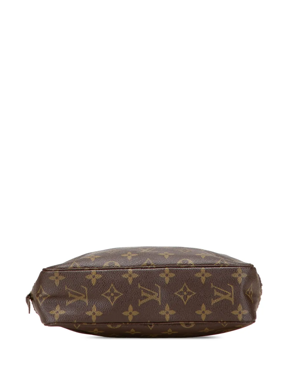 Pre-owned Louis Vuitton 1984 Monogram Trousse Toilette 23 Clutch Bag In Brown