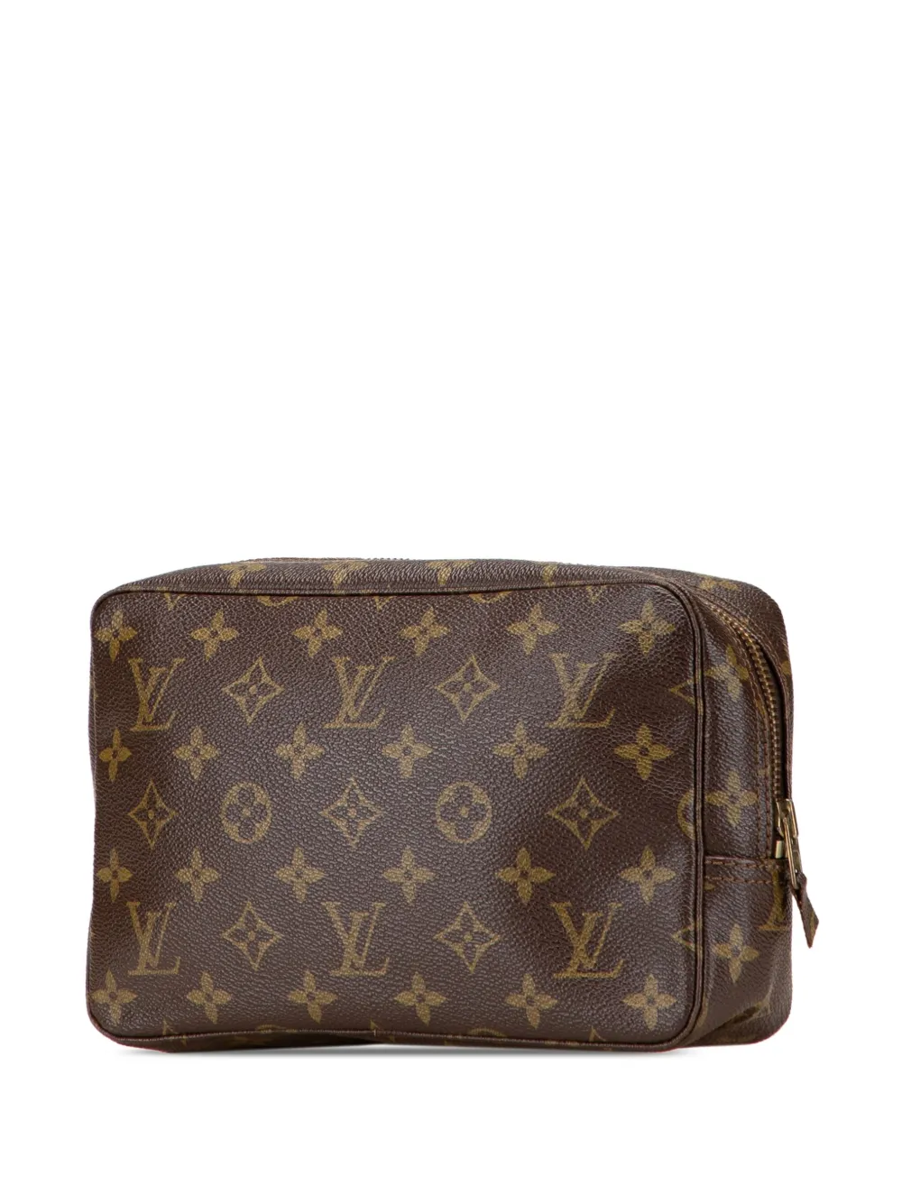 Pre-owned Louis Vuitton 1984 Monogram Trousse Toilette 23 Clutch Bag In Brown