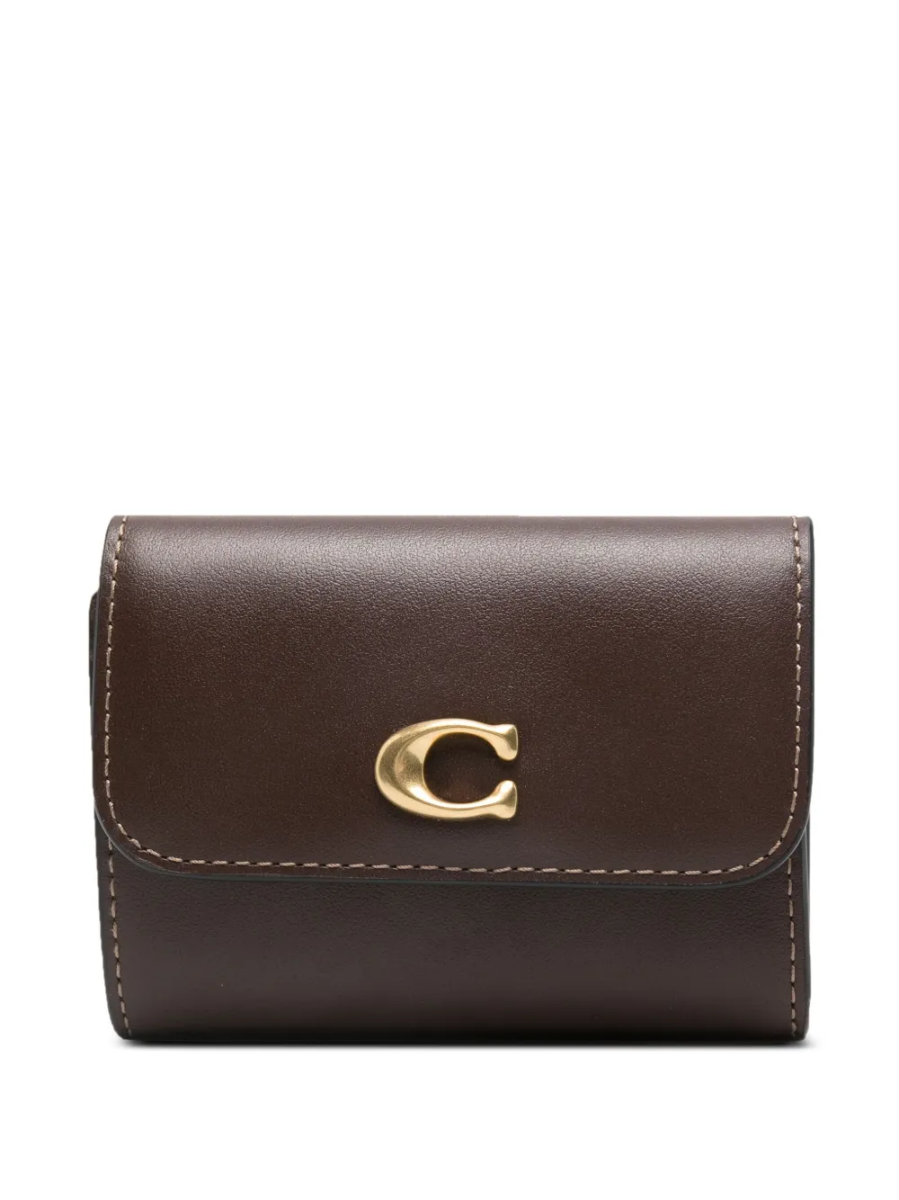 Coach logo-plaque fold wallet - Marrone