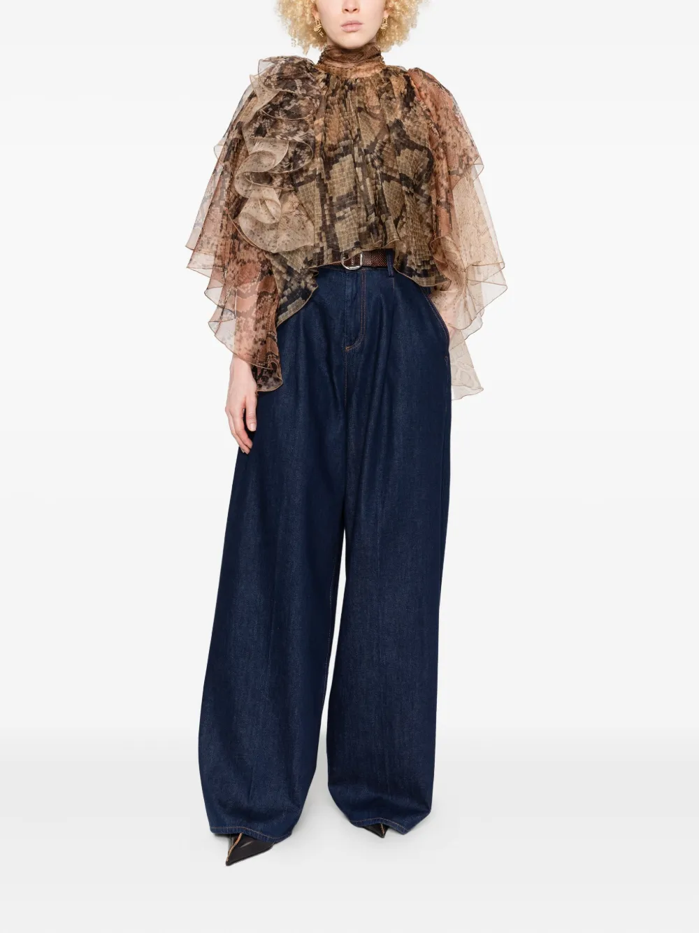 7 For All Mankind Franklin pleated jeans - Blauw