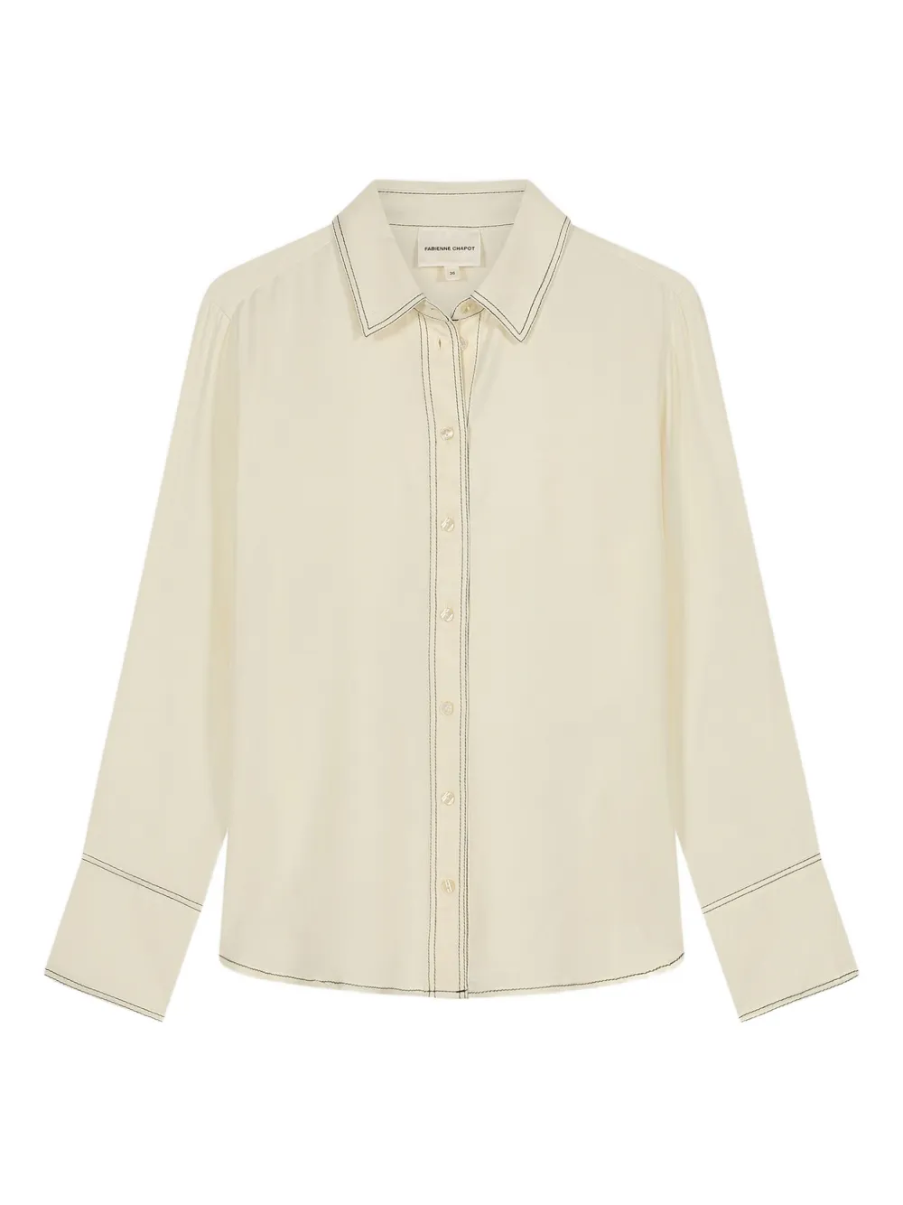 Fabienne Chapot Stella contrast-stitch shirt | Neutrals | Image 1