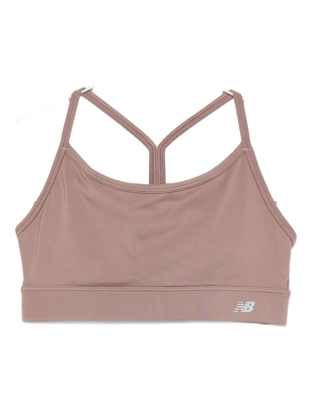 New Balance Racer-back Sports Bra In Pink