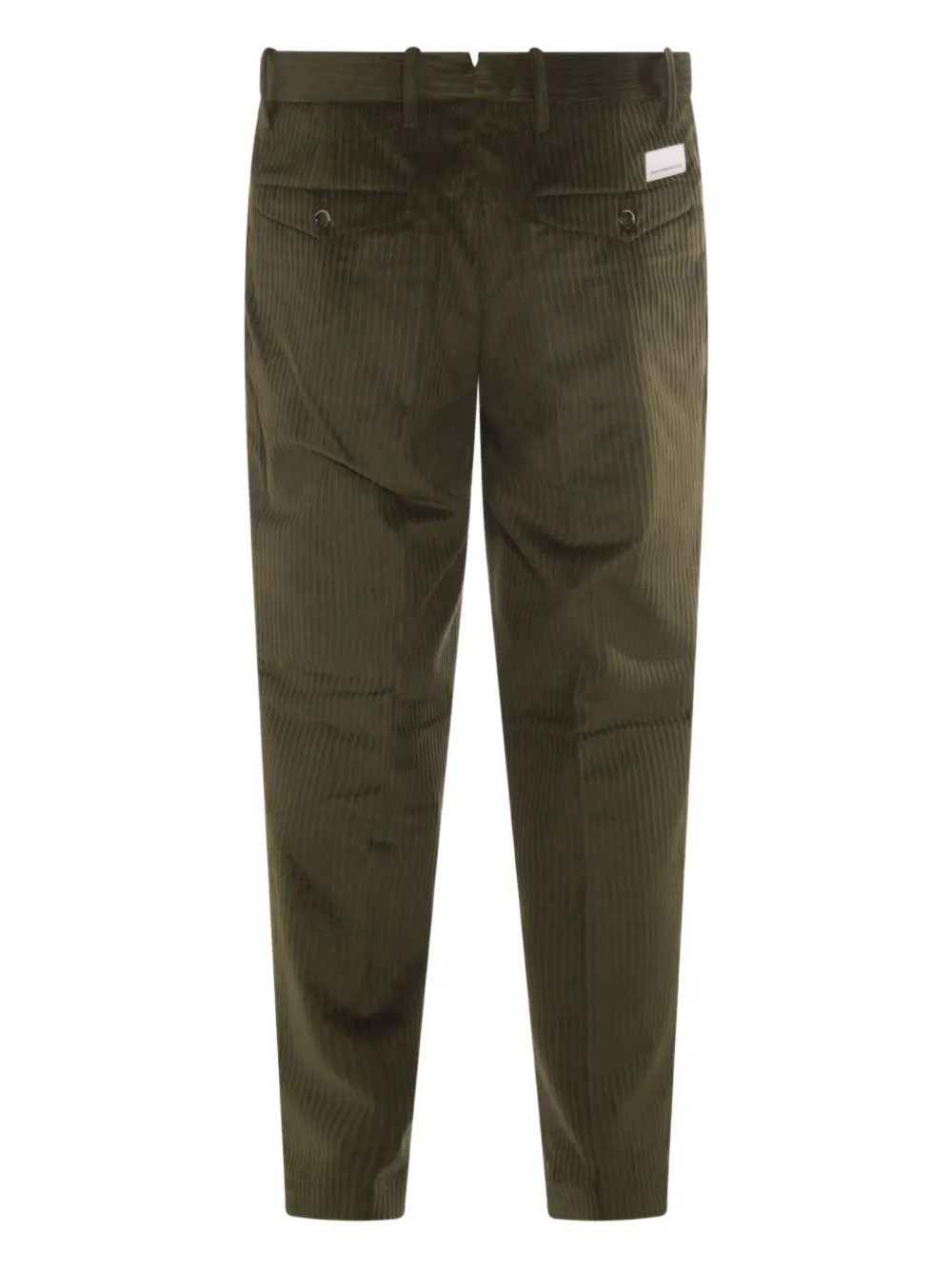 Nine In The Morning Ribfluwelen straight broek - Groen