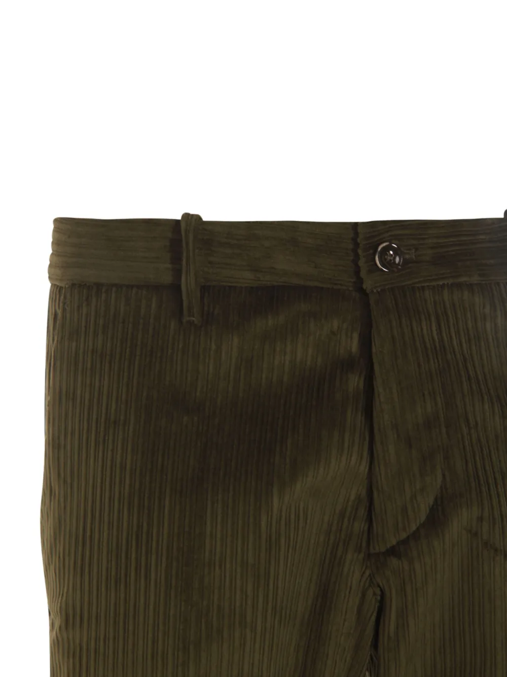 Nine In The Morning Ribfluwelen straight broek Groen