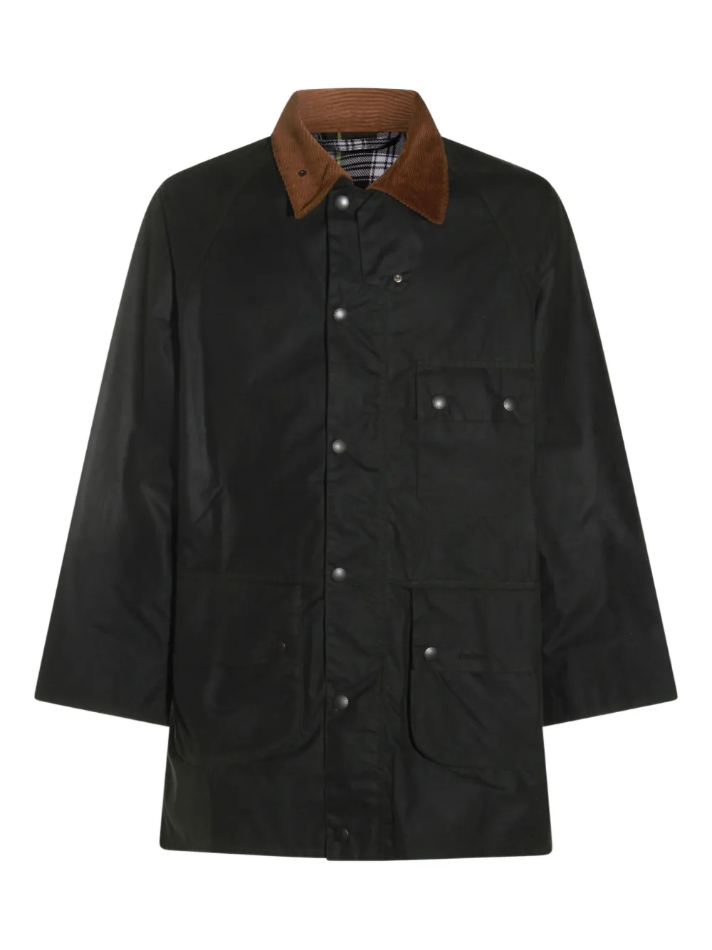 Barbour Stylish Outerwear Featuring Corduroy Collar And Flap Pockets In Green