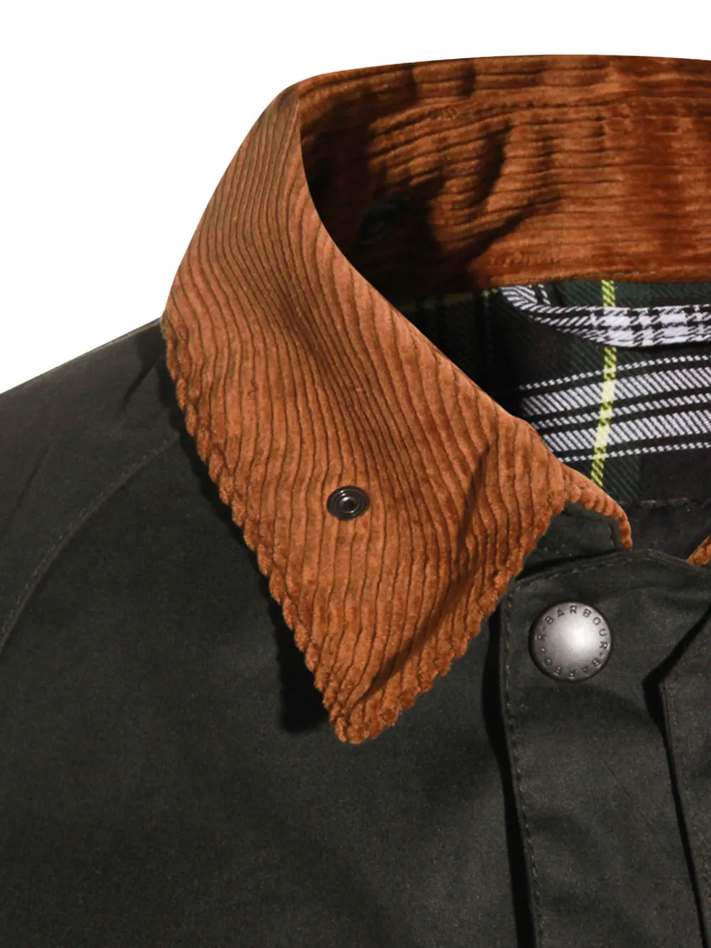 Barbour Stylish Outerwear Featuring Corduroy Collar And Flap Pockets In Green