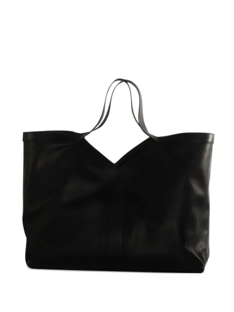 Saint Laurent v-cut leather tote bag
