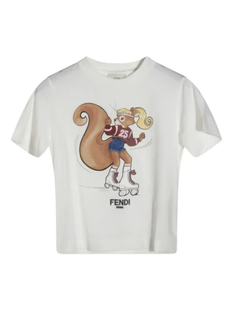 Fendi Kids squirrel-print T-shirt