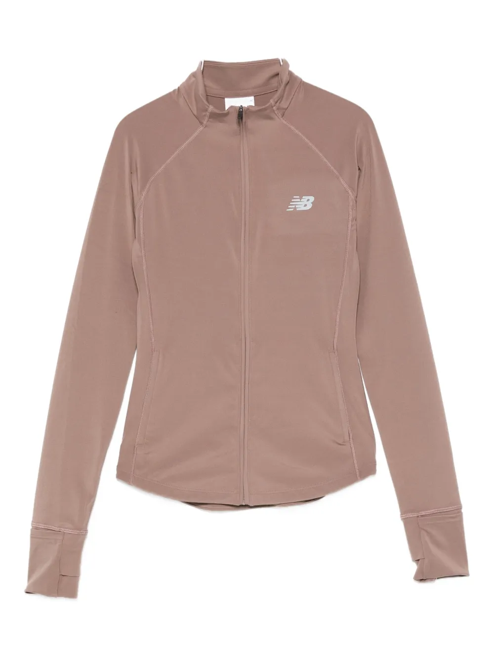 New Balance zip-front performance jacket | Brown | Image 1