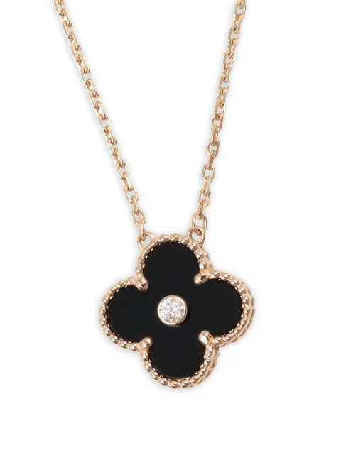 Van Cleef & Arpels Pre-Owned 2010 rose gold Alhambra Onyx necklace