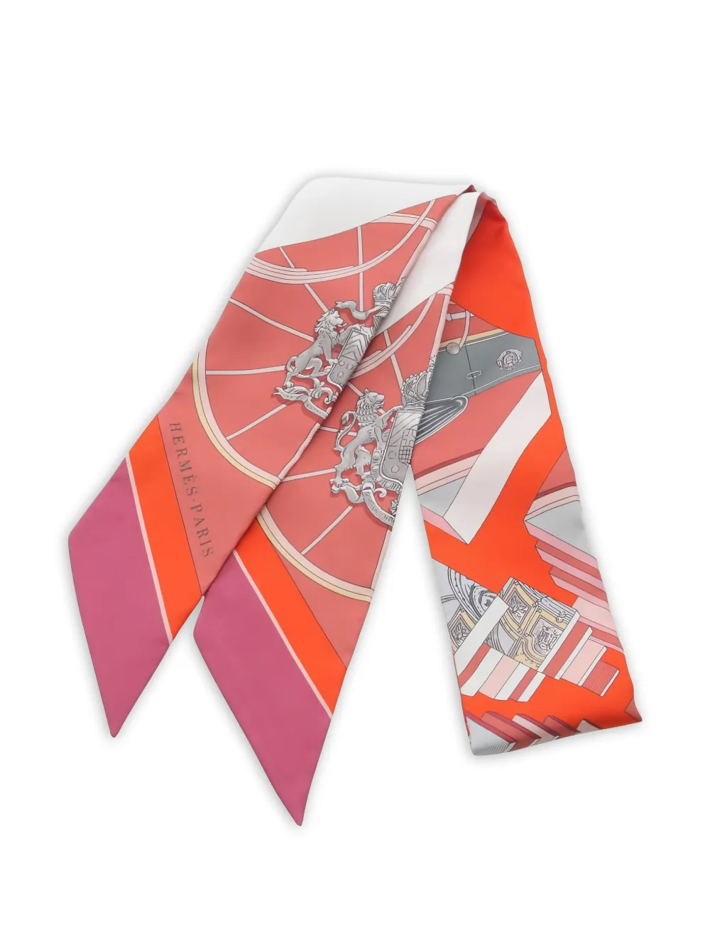 Hermès Pre-Owned Springs ribbon scarf | Orange | Image 1