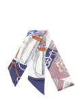 Hermès Pre-Owned 1920 Cliquettis twilly scarf - White