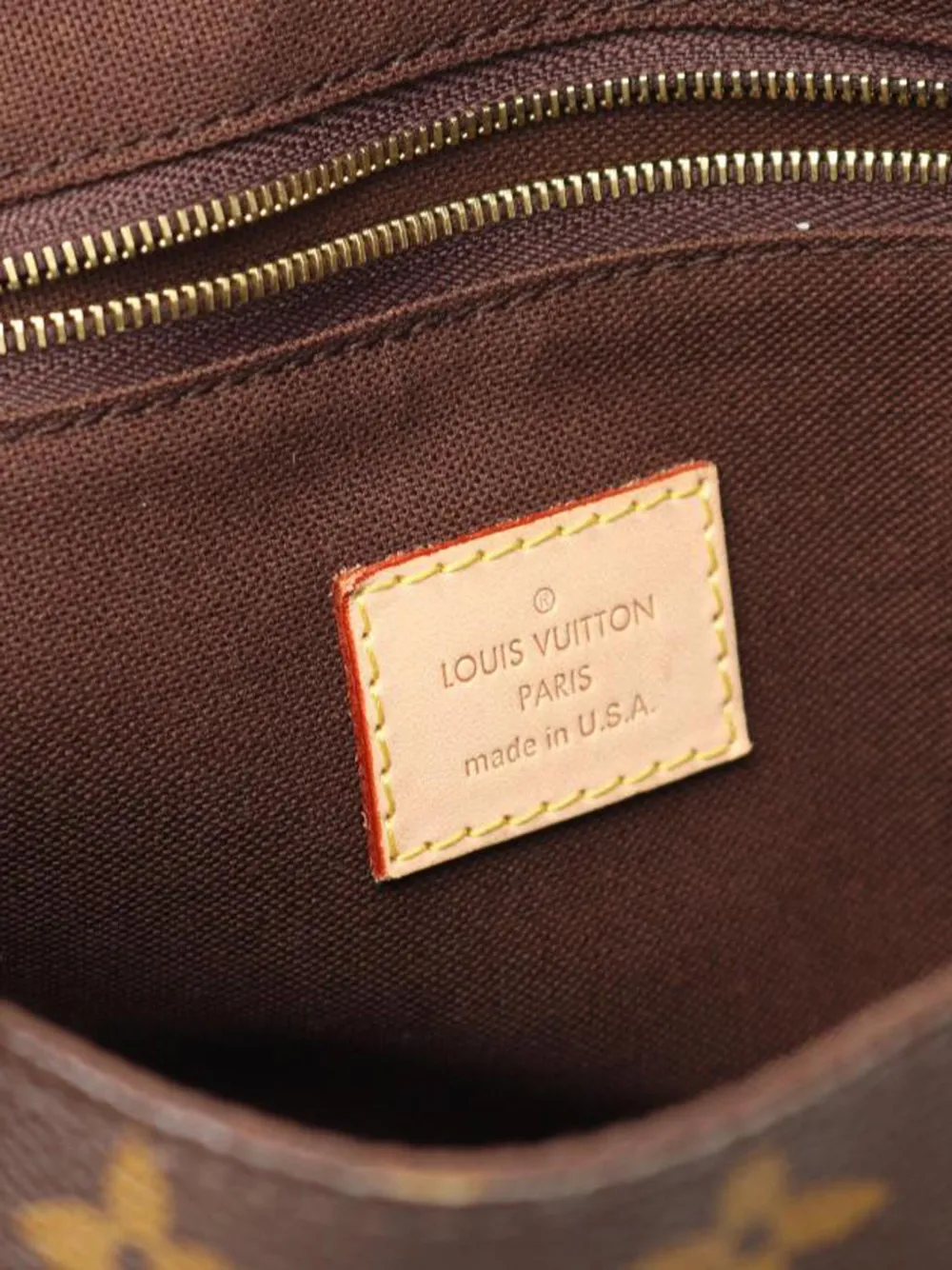 Pre-owned Louis Vuitton Menilmontant Pm Shoulder Bag In Brown
