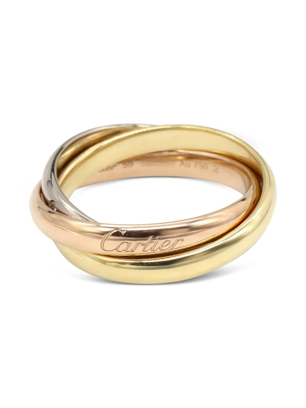 Cartier 18K yellow, rose and white gold Trinity diamond ring | Women | Image 2