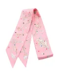 Hermès Pre-Owned 2020 Les Cles a Pois twilly scarf - Pink