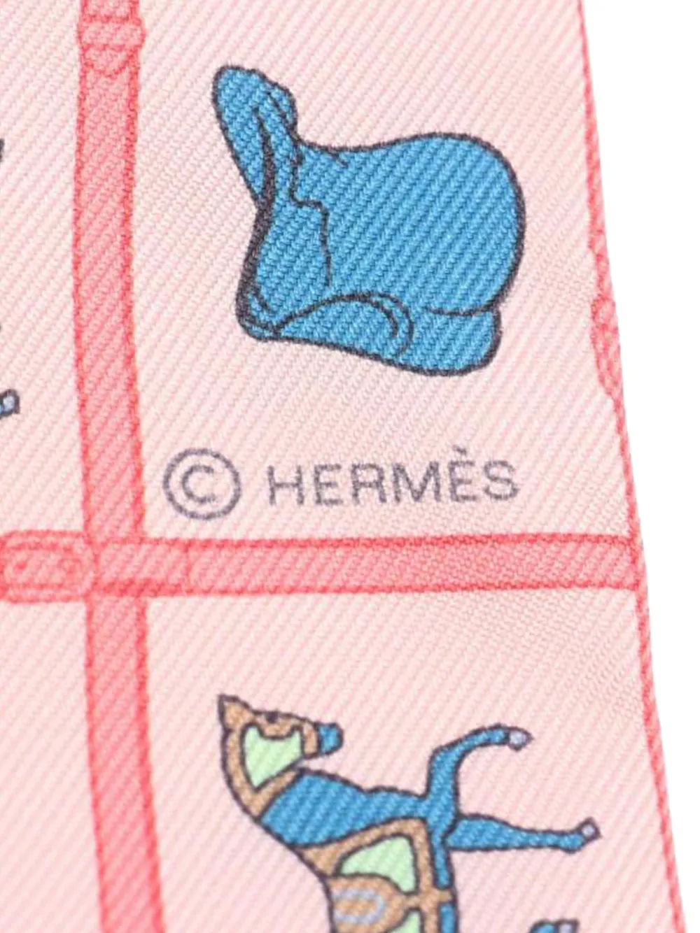 Hermès Pre-Owned 1920 Couvertures et Tenues de Jour Rose twilly scarf | Image 2