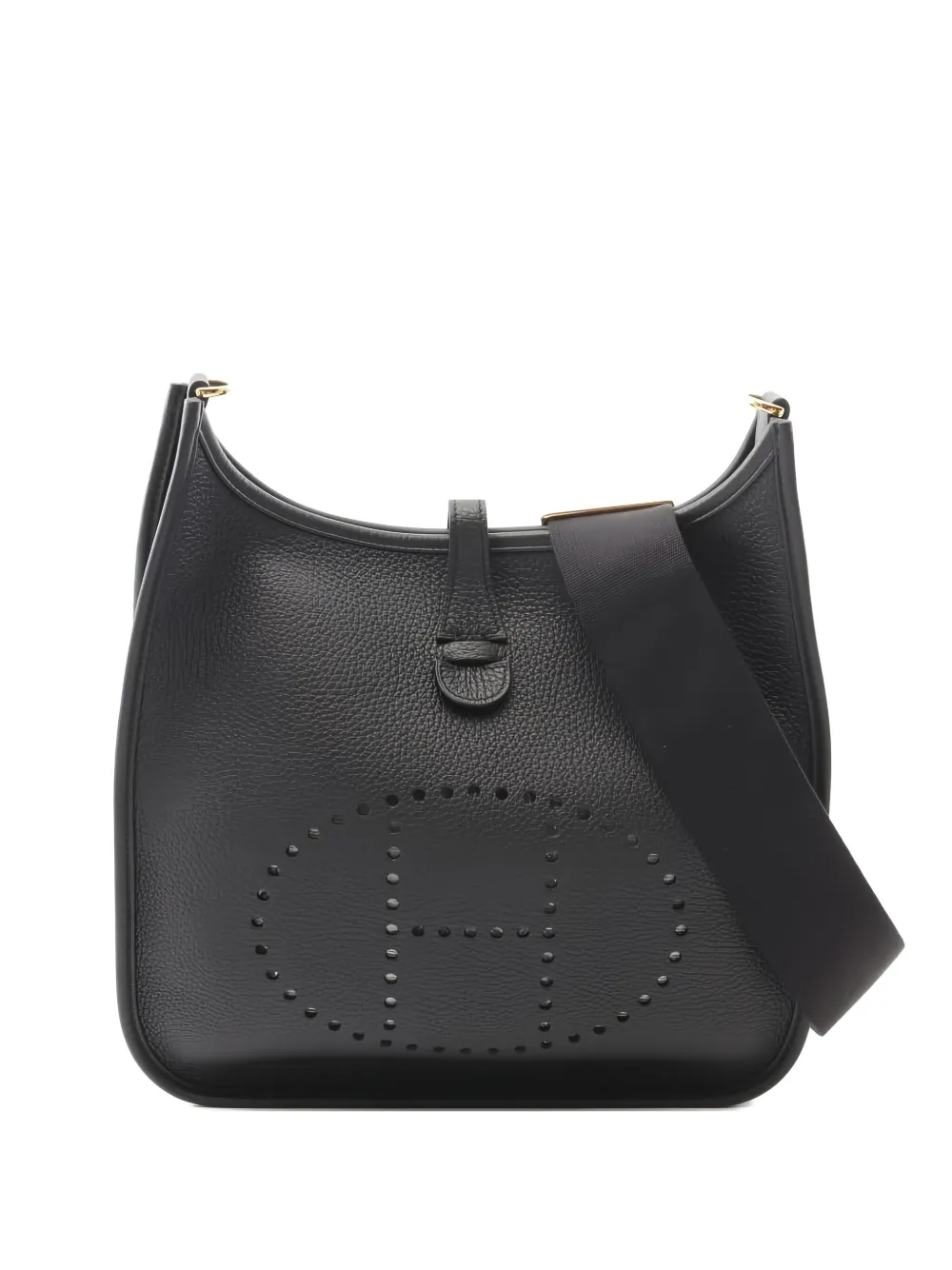 Hermès Pre-Owned 2024 エヴリン 3 トロワ PM クレマンスレザー ショルダーバッグ - ブラック Hermès Pre-Owned 2024 エヴリン 3 トロワ PM クレマンスレザー ショルダーバッグ - ブラック