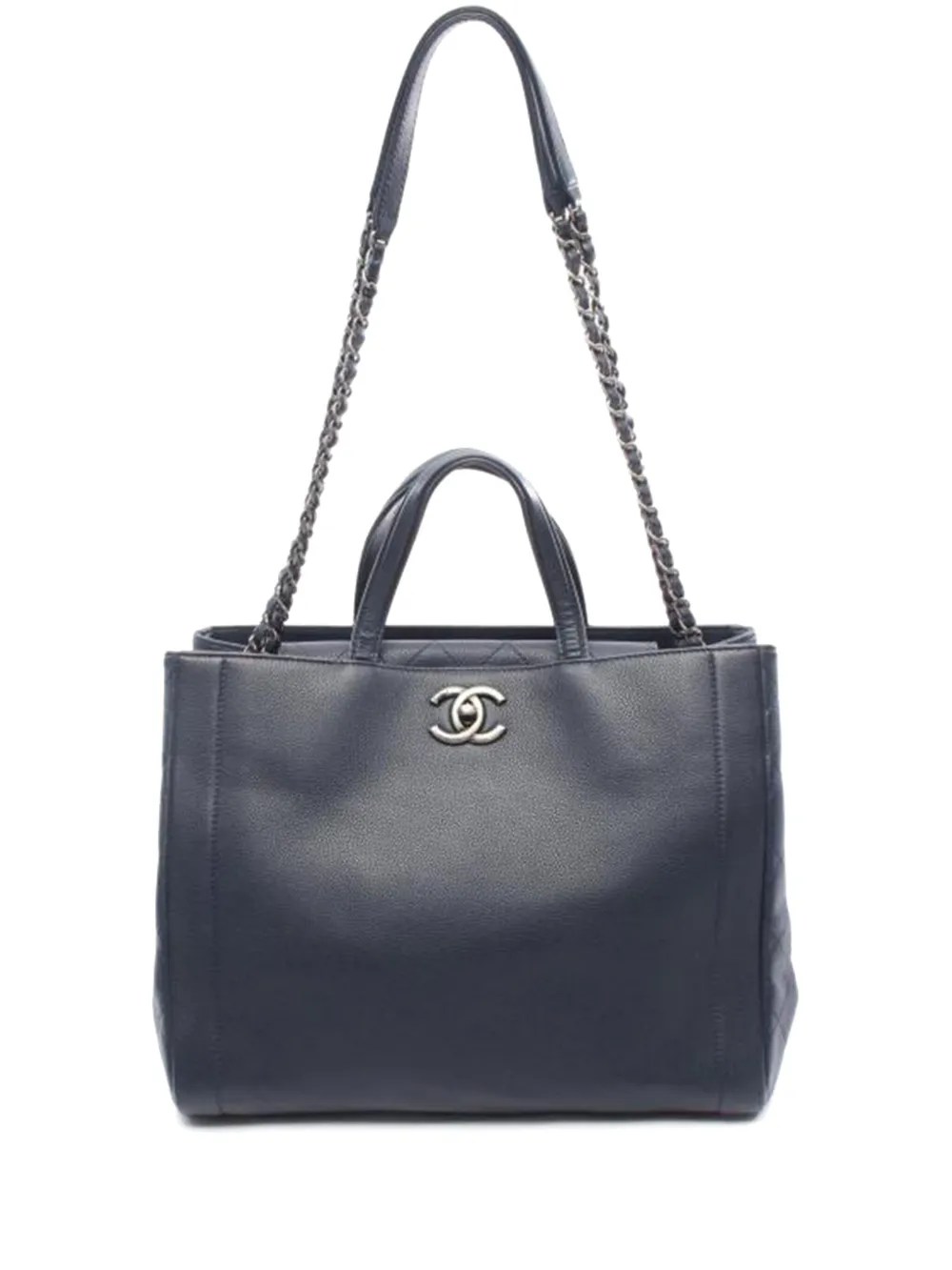 CHANEL Pre-Owned 2014-2015 Coco Mark matelassé tote bag | Blue | Image 1