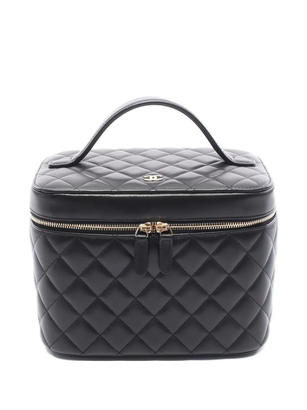CHANEL Pre-Owned 2016-2017 マテラッセ バニティバッグ - ブラック CHANEL Pre-Owned 2016-2017 マテラッセ バニティバッグ - ブラック