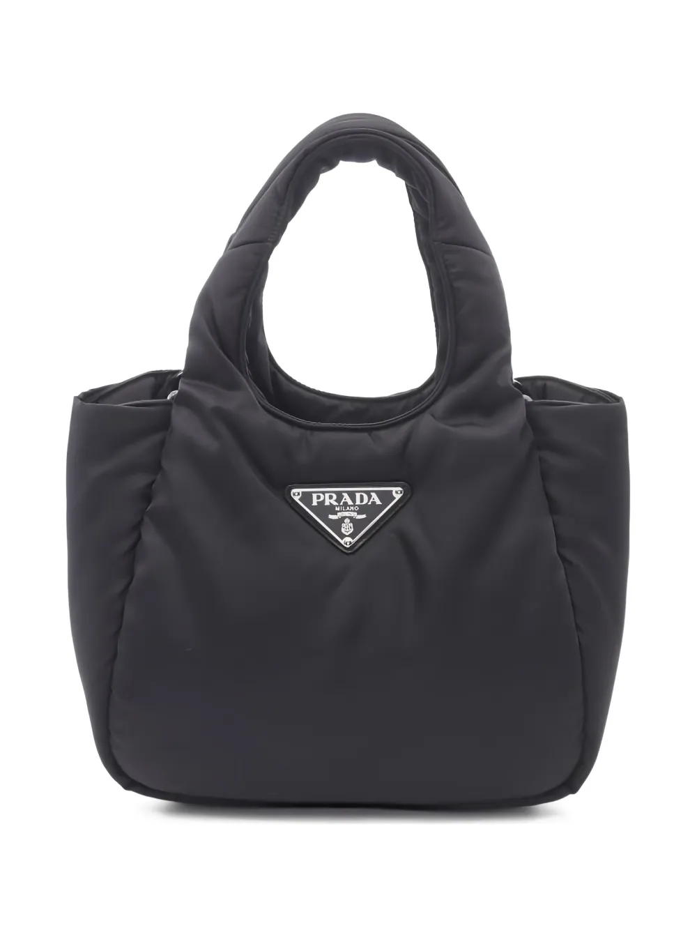 Prada Pre-Owned ロゴプレート ハンドバッグ - ブラック Prada Pre-Owned ロゴプレート ハンドバッグ - ブラック