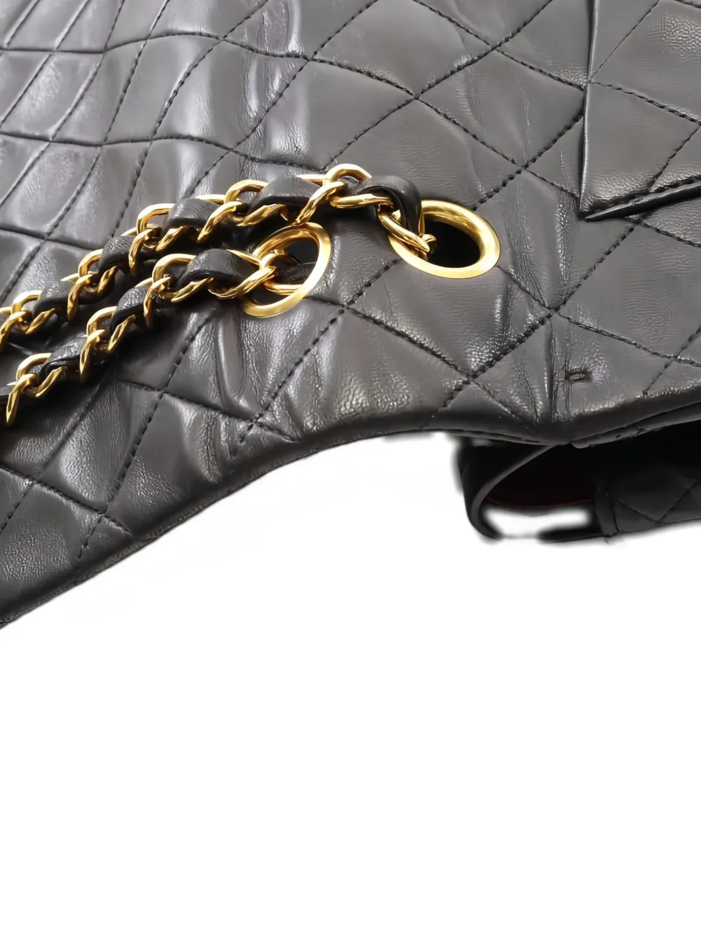 Pre-owned Chanel Douple Flap Shoulder Bag In Black