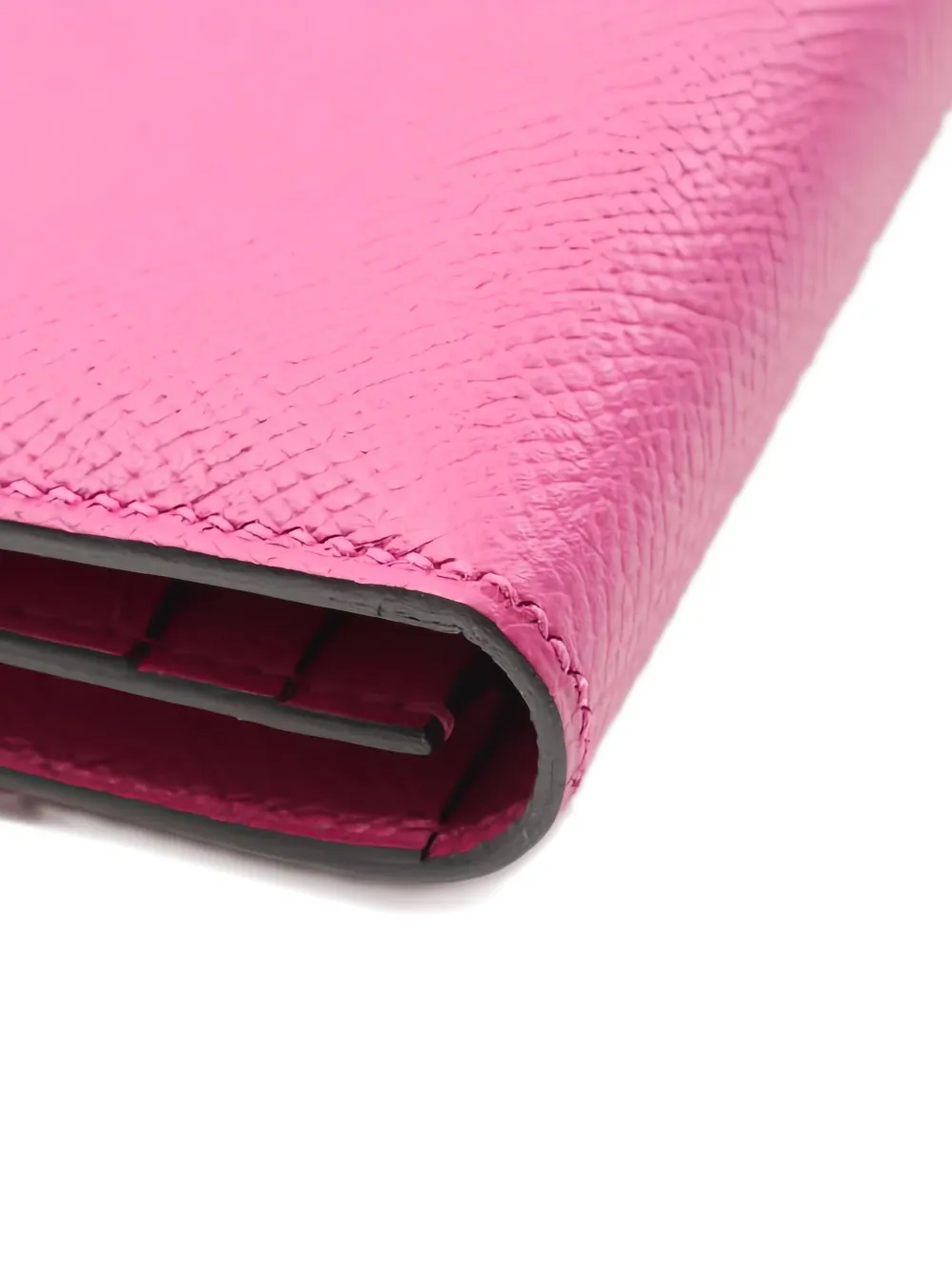 Pre-owned Hermes 2018 Bear Souffle Wallet In Pink