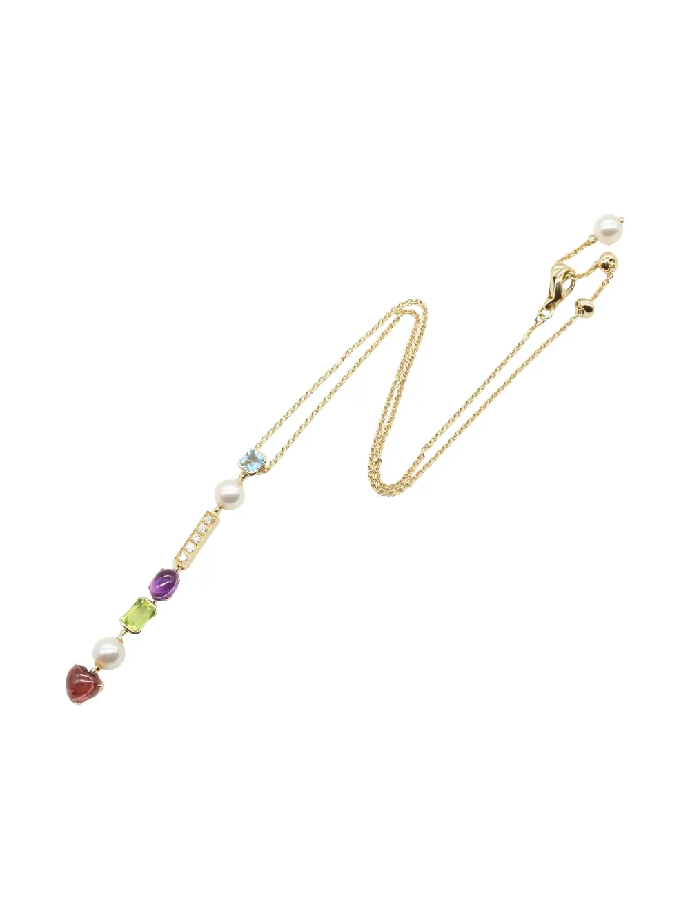 Bvlgari Pre-Owned 18K yellow gold Allegra multicolor diamond and multi-stone necklace | Image 2