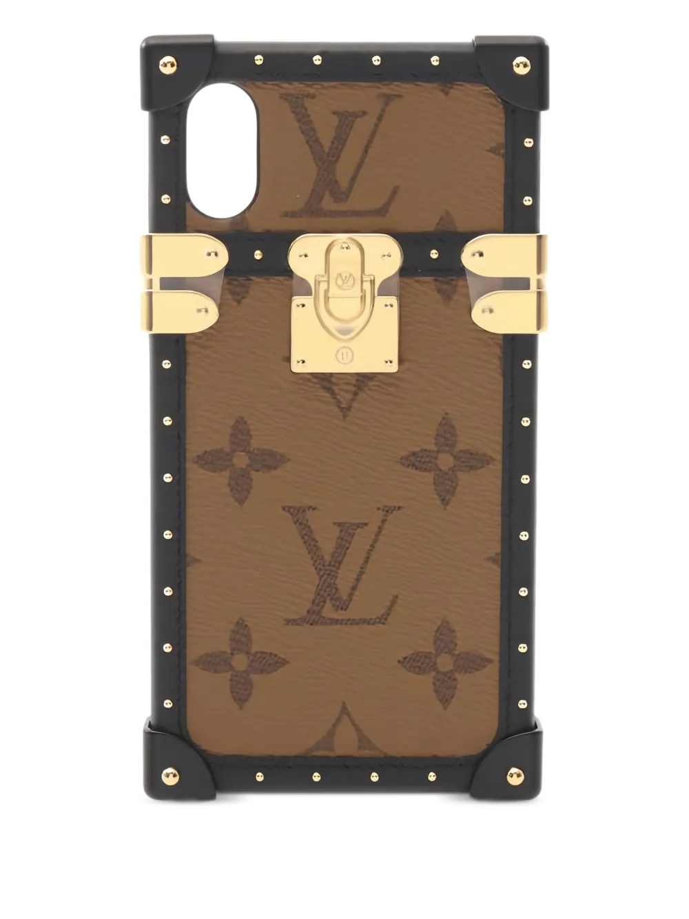 Pre-owned Louis Vuitton Eye-trunk Iphone X Case In Brown