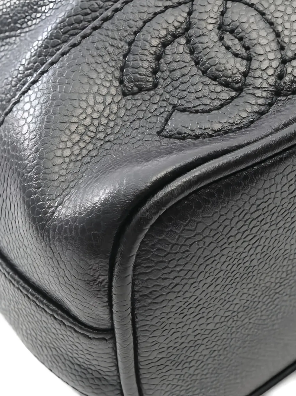 Pre-owned Chanel Triple Coco-mark Chain Shoulder Bag In Black