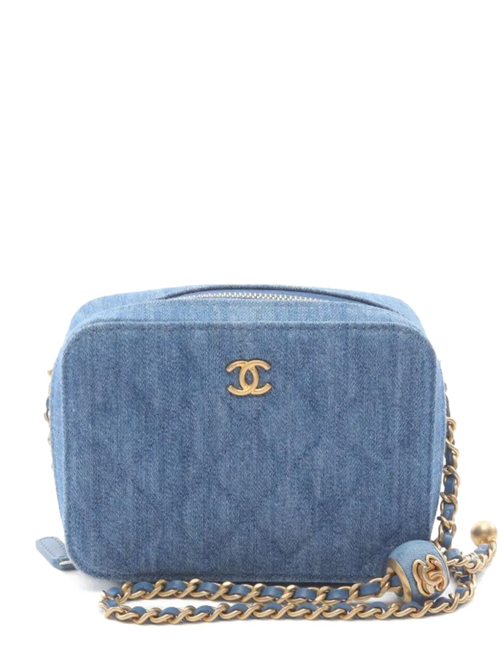 CHANEL Pre-Owned 2021-2022 quilted denim shoulder bag | Blue | Image 1
