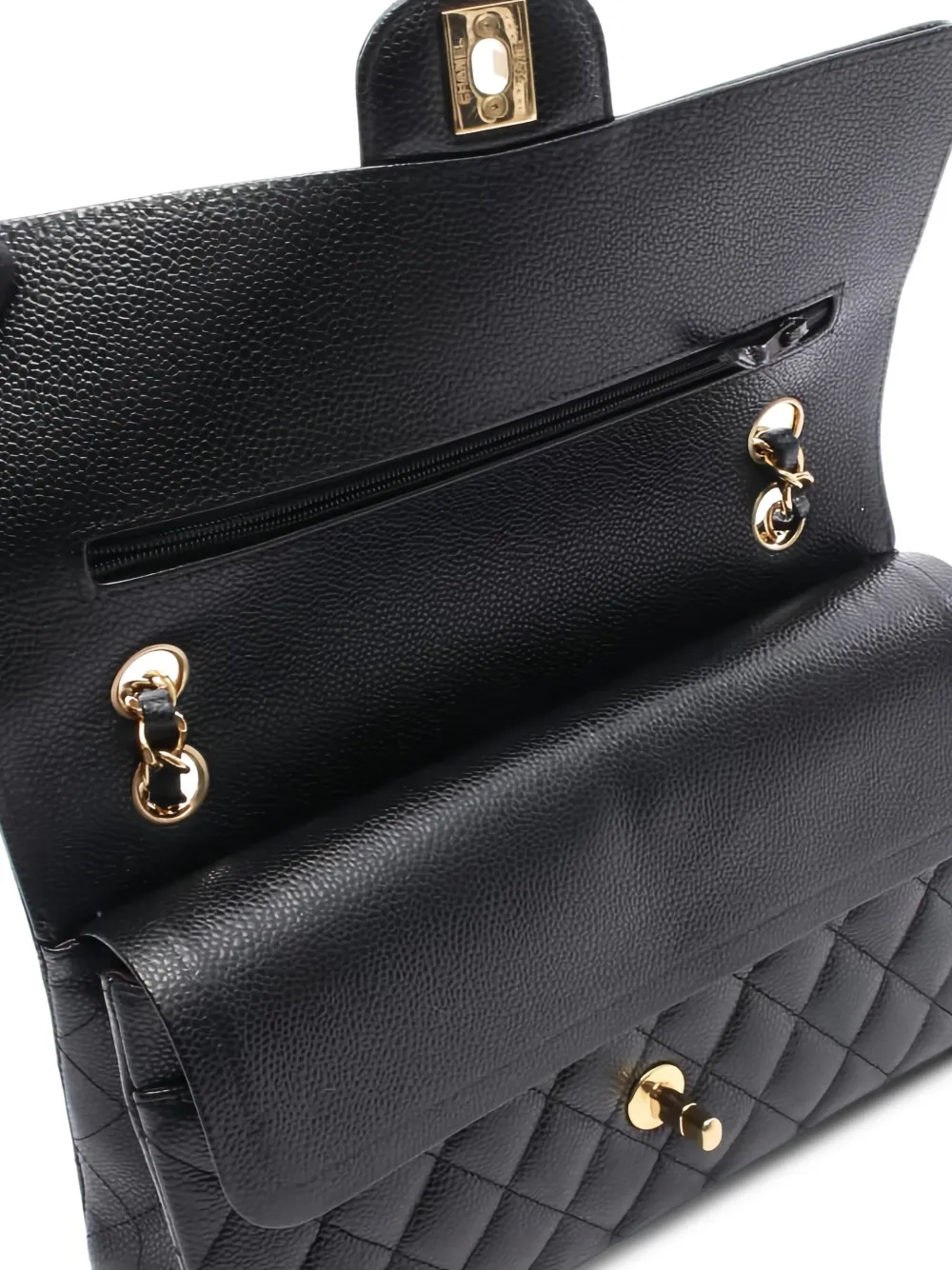 Pre-owned Chanel Double Flap Shoulder Bag In Black