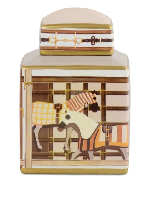 BACI MILANO jarra decorativa Horses de 22cm x 15cm