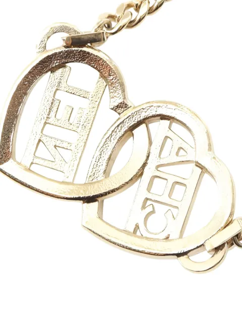 CHANEL Pre-Owned logo-rhinestone necklace