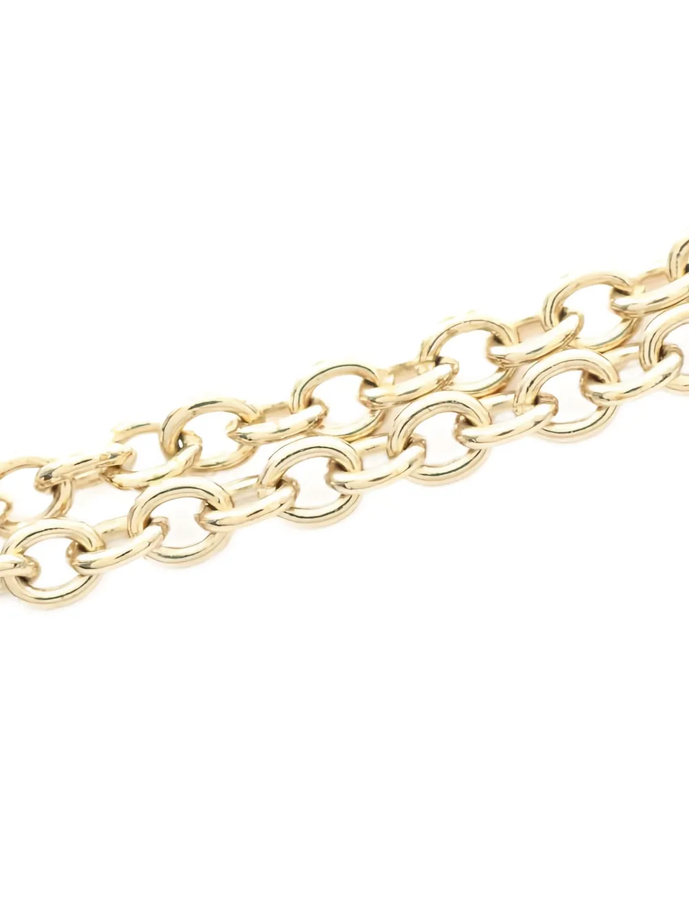 Pre-owned Chanel 1986-1988 Beaded-circle Pendant Necklace In Gold