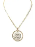CHANEL Pre-Owned 1986-1988 beaded-circle pendant necklace - Gold