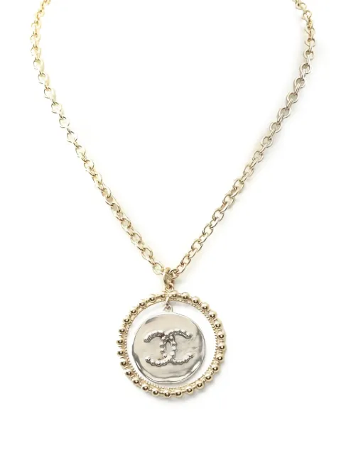 CHANEL Pre-Owned قلادة بدلاية خرز دائرية 1986-1988