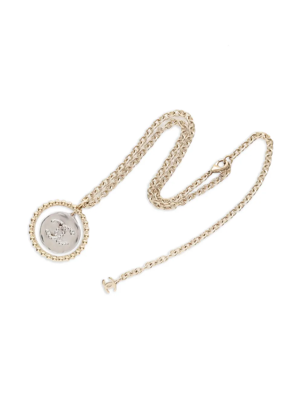 CHANEL Pre-Owned 1986-1988 beaded-circle pendant necklace | Image 2