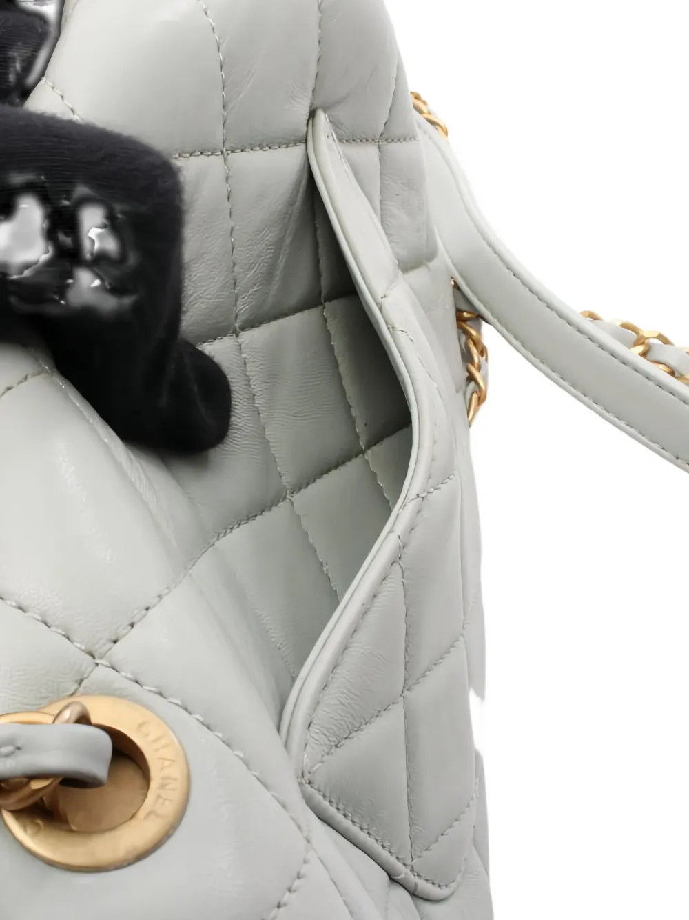 Pre-owned Chanel Mini Classic Flap Shoulder Bag In Blue