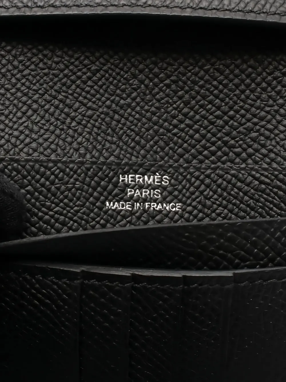 Pre-owned Hermes 2023 Bearn Bi-fold Wallet In Black