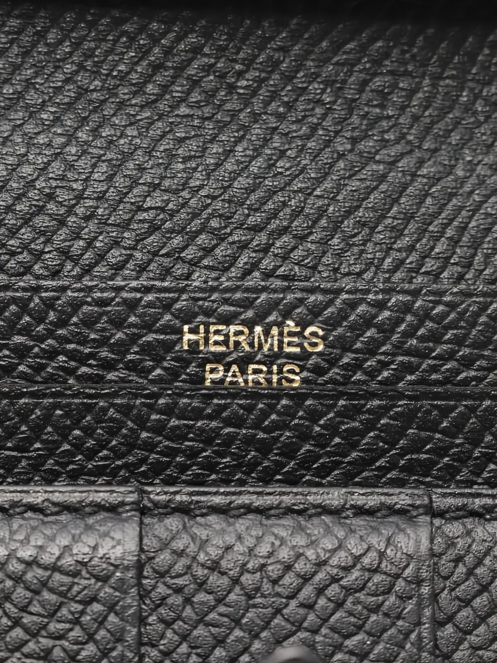 Pre-owned Hermes 2018 Bear Souffle Wallet In Black