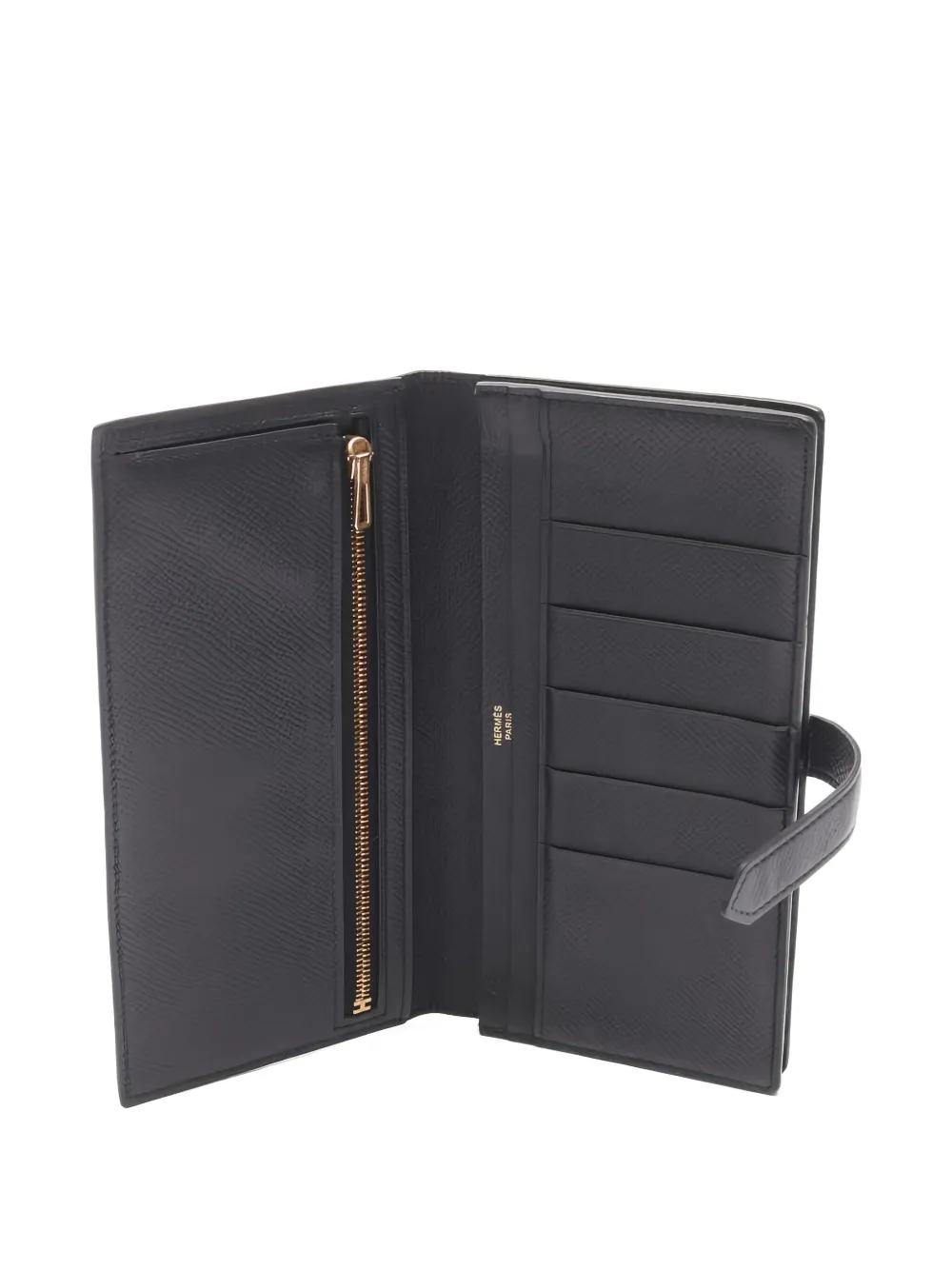 Pre-owned Hermes 2018 Bear Souffle Wallet In Black