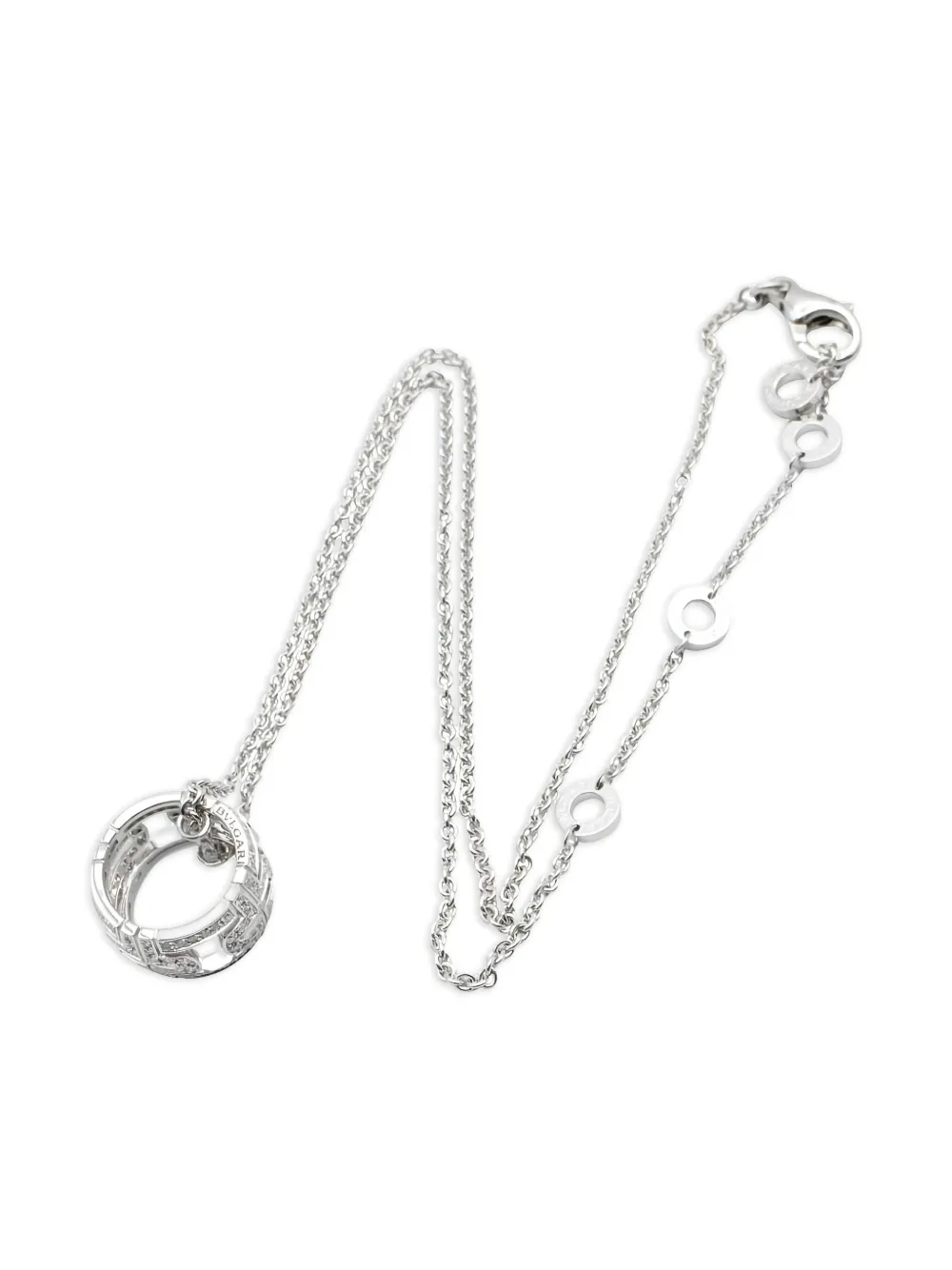 Bvlgari Pre-Owned 18K white gold diamond necklace | Silver | Image 1